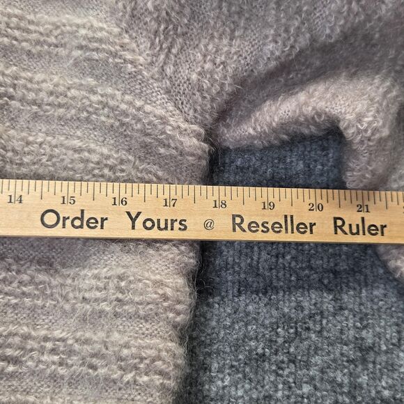 Vintage Escada Coat Womens 36 Small Beige Mohair Wool Long Knit Cardigan 80s - Picture 11 of 12